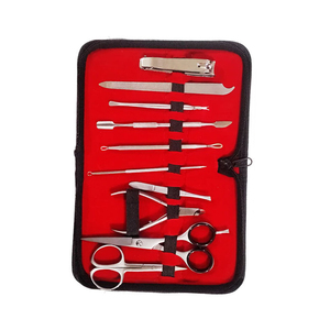 13 Piece Professional Luxurious Manicure Pedicure Kit Stainless Steel 5-in-1 Nail Clipper Trimming Scissors Cuticle <b>File</b> Durable - Product Image 5