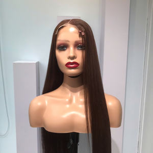 Perruques personnalisées de luxe 30 pouces cheveux vierges vietnamiens HD Transparent droite couleur naturelle longue perruque sans colle dentelle frontale perruque - Product Image 1