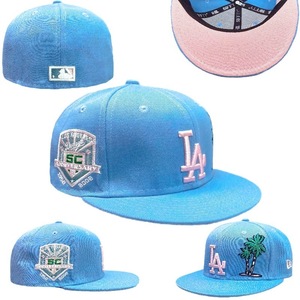 หมวกแก๊ปปักลาย Black LA แบบ Snapback ทรง Fitted ปีกแบน สไตล์สปอร์ต สตรีทแวร์ - Product Image 6