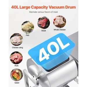 Marinatore Commerciale per Carne in Acciaio Inox da 40L, Rotazione Bidirezionale, Macchina Sottovuoto a 3 Velocità per Salsicce - Product Image 2