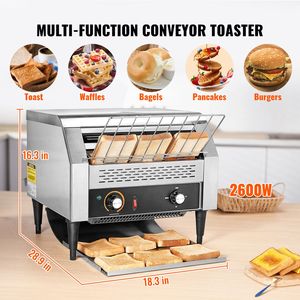 Heavy Duty Commercial Conveyor <b>Toaster</b> Oven 450 Slices/Hour Stainless Steel Conveyor Belt <b>Toaster</b> 220V for Hotels and Bakeries - Product Image 2