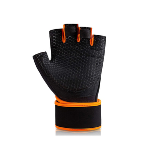 Gants de sport en polyester respirants antidérapants à demi-doigts avec sangle de poignet réglable pour la musculation, le fitness, la musculation en salle et l'extérieur - Product Image 3