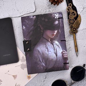 Journal artisanal d'inspiration vintage |   Carnet artistique A5 avec serrure, 100 pages, papier fait main, journal pour écrire, dessiner, cadeau - Product Image 5