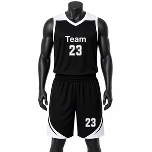 Tenue de basketball personnalisée respirante à séchage rapide, maillot et short légers pour équipe, ensembles de vêtements de sport athlétiques d'extérieur par sublimation - Product Image 1