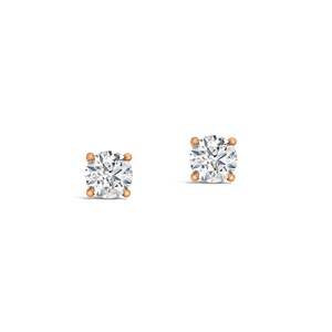 Boucles d'oreilles en diamant rond de 0,5 ct certifié E-F/VS1-VS2, cultivé en laboratoire, en or jaune 14k/18k, avec fermoir à vis, certifiées pour mariage - Product Image 1