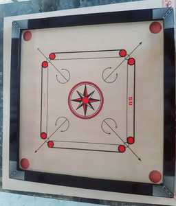กระดาน Carrom ไม้มุมสี่เหลี่ยมขนาดเต็มทนทานสำหรับผู้เล่น4คนเป็นมิตรต่อสิ่งแวดล้อม - Product Image 5