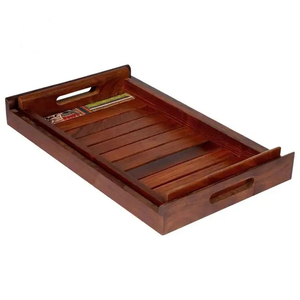 Bandeja de Madera Cuadrada Grande para Servir, Decorativa, para Bodas, Restaurantes y el Hogar, de Proveedor Indio - Product Image 3