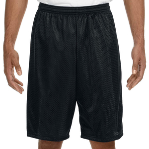 Fabricación profesional de pantalones cortos de malla para hombre con logotipo personalizado, cintura con cordón ajustable, color sólido. - Product Image 1