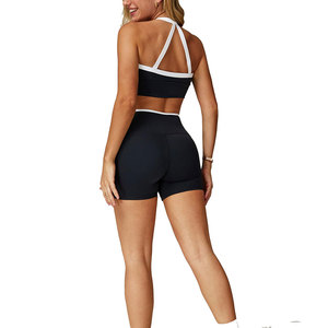 Women's <b>Sets</b> Four Way Stretchable Fabric Breathable Seamless Slim Fit Active Sportswear Bra Fitness Workout Gym Women's <b>Set</b> - Product Image 2