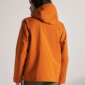 Chaqueta Impermeable con Capucha para Hombre, Ropa Casual para Exteriores, Exterior de Poliéster, Cierre de Cremallera, Estilo Otoñal, Naranja - Product Image 2