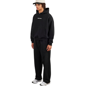 Conjunto Deportivo de Dos Piezas para Hombre, Sudadera con Capucha y Pantalones Rectos con Cintura Ajustable y Dobladillo Acanalado, Estilo Casual Holgado para Invierno - Product Image 6