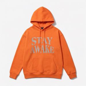 Sweat-shirts pour hommes personnalisés, légers et respirants, motif uni, strass, polyester et coton, couleur personnalisée - Product Image 1