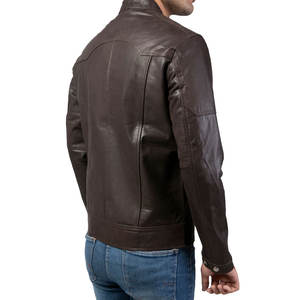 Veste en cuir véritable sur mesure pour homme, hiver, col montant, imperméable, respirante, coupe-vent, services OEM, haute qualité - Product Image 5