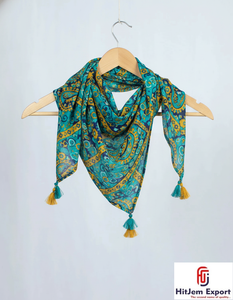 Pañuelo de Seda Estampado de Lujo para Mujer, Suave y Ligero, Cuadrado, Fabricante OEM ODM de Textiles Personalizados, Venta al Por Mayor - Product Image 3