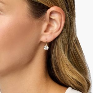 Lever <b>Back</b> Hidden Halo Lab-Grown Diamond Stud <b>Earrings</b> In White Gold - Product Image 4