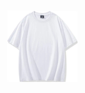 T-shirt décontracté pour homme en coton à imprimé lettres, coupe oversize à épaules tombantes, manches courtes, col rond - Product Image 2