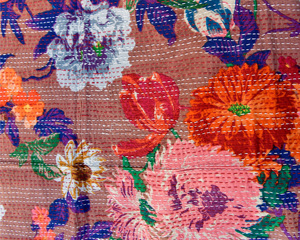 Wholesale Handmade Pure Soft Cotton Kantha <b>Bed</b> Cover Reversible <b>Block</b> Print Eco-Friendly Home Bedspread Bedding Blanket OEM ODM - Product Image 3