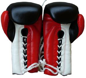 Guantes de boxeo de cuero con cierre de cordones en la muñeca para adultos, entrenamiento de artes marciales - Product Image 5