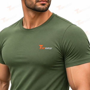 เสื้อยืดออกกำลังกายสำหรับผู้ชาย โพลีเอสเตอร์ผสมสแปนเด็กซ์ 190 GSM ระบายอากาศ แห้งเร็ว ยืดหยุ่น เหมาะสำหรับการฝึกซ้อมและออกกำลังกาย รับผลิตตามแบบ OEM/ODM - Product Image 5