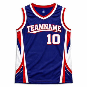 Uniforme de Baloncesto Personalizado para Equipos Escolares, Tallas Grandes, Secado Rápido, Transpirable, 100% Poliéster, Sublimado Personalizado para Jugadores - Product Image 1
