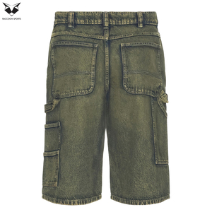 Exportateur Professionnel – Short en Jean Classique Cinq Poches pour Homme, Style Vintage Délavé, Décontracté, Été, Mi-long, Écologique, Respirant, Coupe Ample - Product Image 2