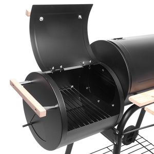 Griglia a Carbone Mobile in Fusto d'Olio per Cene all'Aperto, Elegante Barbecue per Intrattenimento all'Aperto - Product Image 4