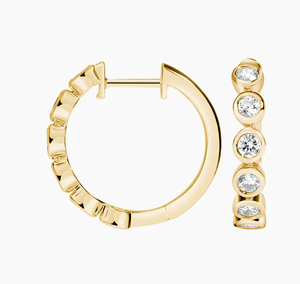 <b>Hoops</b> Earrings Diamond Earrings Gold and <b>Silver</b> Earrings Natural and Lab Grown Diamonds Earrings <b>Hoops</b> Fine Jewelry for Women - Product Image 2