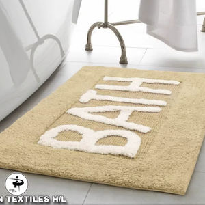 Tapis de bain 100% coton pur, super doux, absorbant, blanc, réversible, fabrication artisanale, construction robuste, pour la maison et l'hôtel, par ITHL - Product Image 1