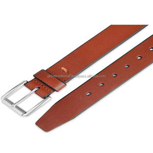 Cinturón casual de cuero genuino de grano completo, hecho a mano con calidad premium, para hombres y mujeres, con hebilla de rodillo plateada mate. - Product Image 6