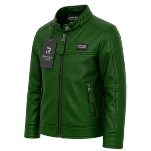 Everyday kids leather jacket with soft feel lightweight comfort classic design and dependable warmth through cooler days - Product Image 6