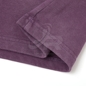 Shorts de survêtement pour hommes personnalisés, violet délavé soleil, en molleton bouclette épais, effet vintage, OEM vierge, style streetwear, décontracté, pour la gym - Product Image 4