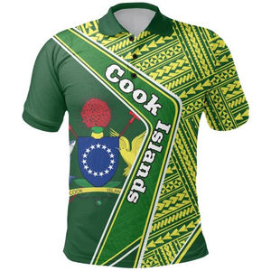 เสื้อโปโลแขนสั้นลำลองกัวม แบบกำหนดเอง ลายเกาะค็อก เสื้อโปโลผู้ชาย พิมพ์ลาย 3 มิติ สไตล์โพลีนีเซียน ผลิตจากโรงงาน - Product Image 2