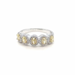 Certified Natural Fancy Yellow Oval <b>Diamond</b> <b>Ring</b> in 14K Gold 3.20 CT Luxury Engagement <b>Ring</b> - Product Image 5