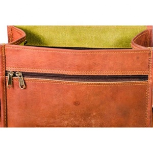 Real Handmade Genuine Crunch Leather Backpacks Vintage Style Bags New Design Multi Uses Pocket Backpacks Wholesale Bulk Product - Product Image 6