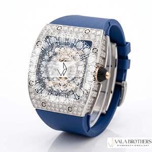 Montre tendance de style urbain, la plus vendue, avec cadran en alliage antique, motif dessin animé moderne, grand cadran en cristal, mouvement ETA et bracelet en silicone - Product Image 1