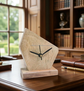 Horloge de bureau miniature en bois faite à la main, horloge décorative de table pour la maison, le bureau, décoration de bureau, article cadeau en bois, livraison directe d'usine - Product Image 4
