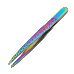 Pinzas de Acero Inoxidable del Fabricante Tweezer, Pinzas Inclinadas Negras y Rosas para Cejas - Product Image 6