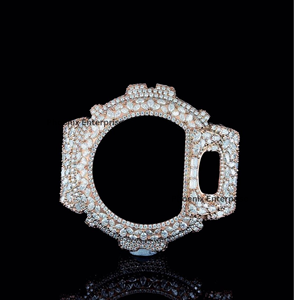 Luxury <b>Iced</b> <b>Out</b> Case Moissanite Diamond Custom Bezel Gold Plated Hip Hop Case Jewelry - Product Image 1
