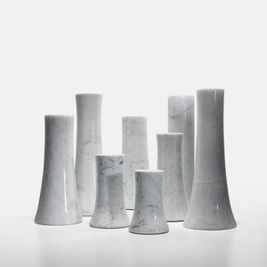 Juego de Jarrones de Mármol Blanco, Floreros Cuadrados de Piedra, Elegantes y Modernos, Colección de Jarrones Decorativos - Product Image 5