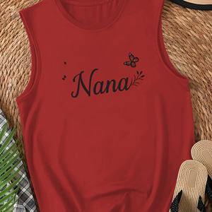 Butterflies Nana cursive Design Chaleco casual para mujer - Product Image 3