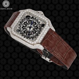 Reloj de Lujo para Hombre Charm Jewells, Acero Inoxidable, Esfera de 40 mm, Bisel con Diamantes, Movimiento Mecánico Analógico, Resistencia al Agua de 10 Bares, Automático - Product Image 1