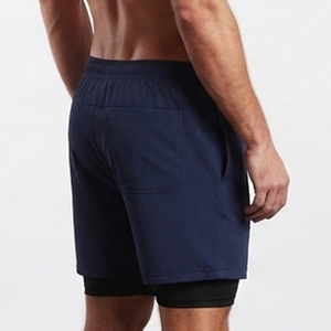 New Running <b>Shorts</b> <b>Men</b> 2 In 1 Double-Layer Quick Dry Gym Fitness <b>Shorts</b> With <b>Compression</b> Inner Mid Waist Sport <b>Shorts</b> - Product Image 5