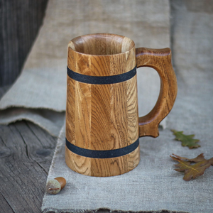 แก้วกาแฟไม้ธรรมชาติอินเดียทำมือ - Product Image 1