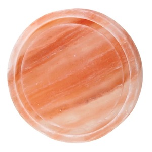 Bloc de Présentation en Pierre de Sel Rose de l'Himalaya, Fait Main, Rond, Rainuré, Cristal Naturel, Qualité Alimentaire, OEM Feng Shui - Product Image 2
