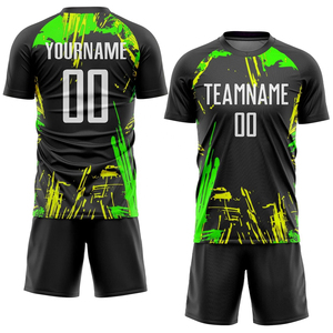 Ensembles de vêtements de sport de football personnalisables en tissu mesh 100% polyester, séchage rapide, respirant, léger, avec logo du nom de l'équipe, service OEM - Product Image 6