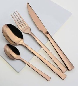 2021ร้อนขายสแตนเลสทอง PVD Flatware ชุดที่มีด้ามจับออกแบบ - Product Image 4