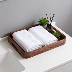 Bandeja de Servir de Madera de Nogal de Lujo, Bandeja Decorativa de Madera para Té, Café y Desayuno con Asas para el Hogar, Hotel o Restaurante - Product Image 3