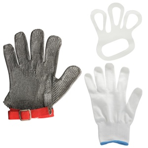 Guantes de malla de acero inoxidable de alto nivel resistentes a cortes S/S 18/8 para jardinería y equipo de protección - Product Image 1