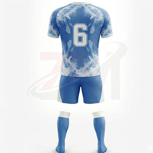 Uniforme de Fútbol para Club, Conjunto de Camiseta y Pantalones Cortos, Ropa Deportiva, Absorbe la Humedad, Personalizable - Product Image 3