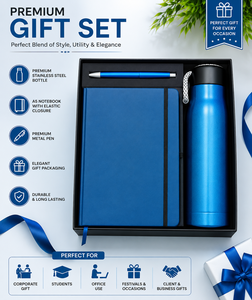 Juego de Regalo de Lujo con Bolígrafo de Acero Inoxidable, Cuaderno de Cuero PU y Botella de Agua, con Logotipo Personalizado, Marca Corporativa, Duradero, Promocional, para Oficina - Product Image 3